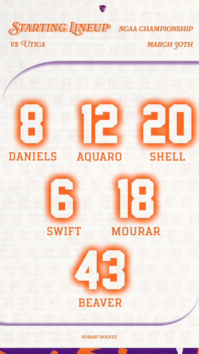 ‼️10 MINUTE WARNING‼️
Tonight’s starters 🆚 #4️⃣ Utica: