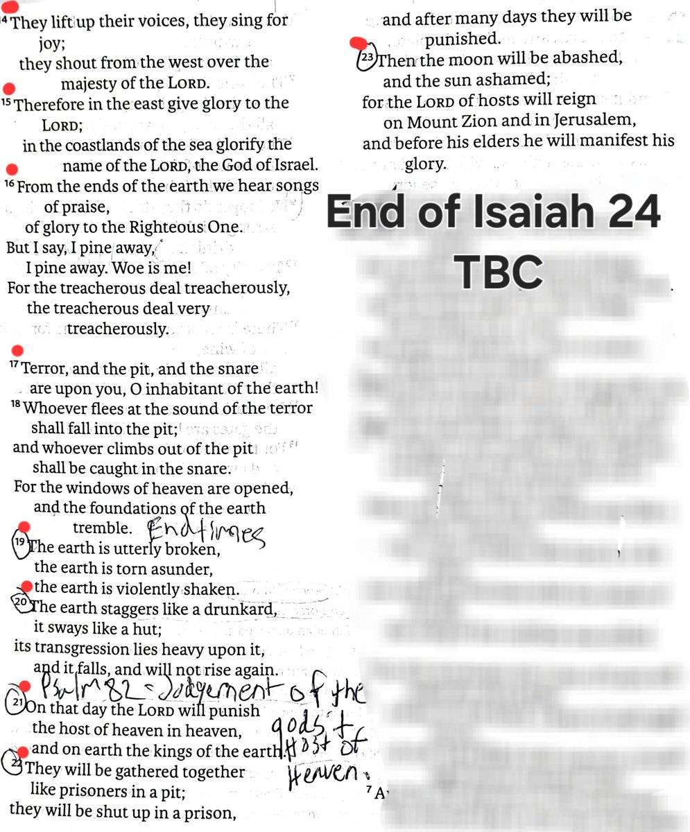 TeXasMadde's tweet image. #ApocalypticBookStudy #38  #OldTestamentStudy #13 -

📜🎆 🔐 Isaiah 24:1-23 Yahweh will Punish/Imprison the Host of Heaven (Angels &amp;amp; gods AKA - Supernatural creatures)!

🌊🔥 Cosmic City of Chaos (tohu) &amp;amp; Restoration of the Dead

🌴🎑 Tammuz &amp;amp; Baal fertility god death / judgement