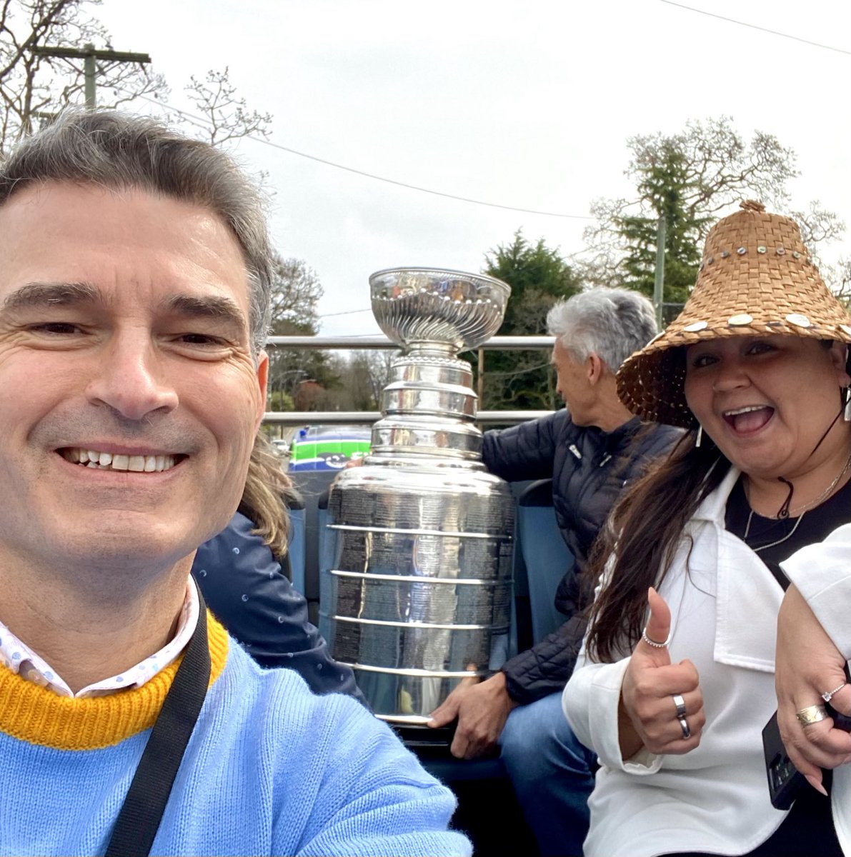 Stanley Cup on Oak Bay Avenue  100 years after it was won. Great community event today, thanks to the many volunteers and donors who made it happen.