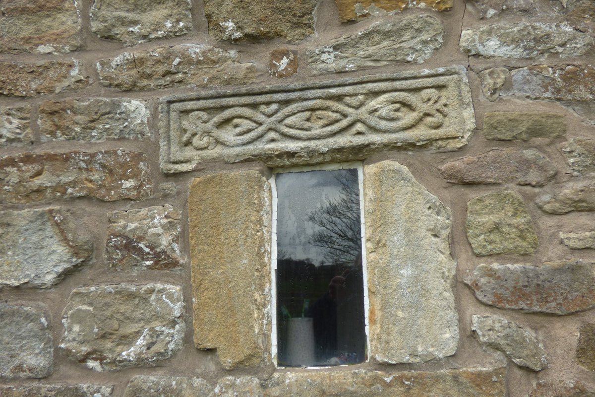 Yesterday I went to Hesketh End Farmhouse, Chipping, Lancashire, dated 1591 &amp; Listed Grade 1. Many long and short Latin inscriptions, referring English history from the Romans to the Saxons. Decorative interlacing window lintels and several big gaping gargoyles. <a href="/VArchGroup/">VAG</a>