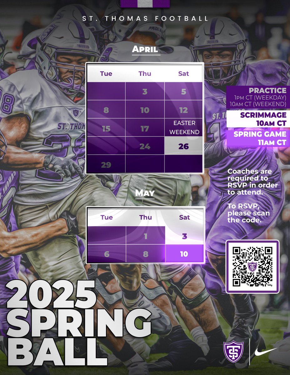 Coach Glenn Caruso (@coach_caruso) on Twitter photo 🚨Spring 🏈 Ball 📅 Excited to be back on the field w/ these Coaches & Players! 😈
HS Coaches welcome…..hit the QR 📷
#Passion26 • <a href="/UofStThomasMN/">University of St. Thomas</a> 🟣⚪️⚫️ 🚨Spring 🏈 Ball 📅 Excited to be back on the field w/ these Coaches & Players! 😈
HS Coaches welcome…..hit the QR 📷
#Passion26 • <a href="/UofStThomasMN/">University of St. Thomas</a> 🟣⚪️⚫️