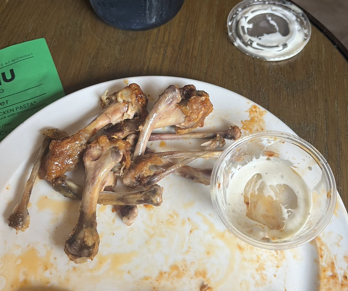 The most insufferable man on earth is the guy who will look at this plate and ask “you gonna eat the rest of the meat off those?”