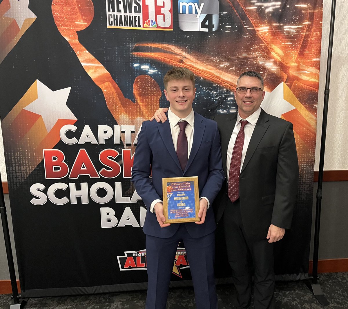 Congratulations to Mason Smith for representing us at the Section 2 Boys Basketball Scholar-Athlete Banquet.  A hard worker on and off the court, Mason is going to be tough to replace.