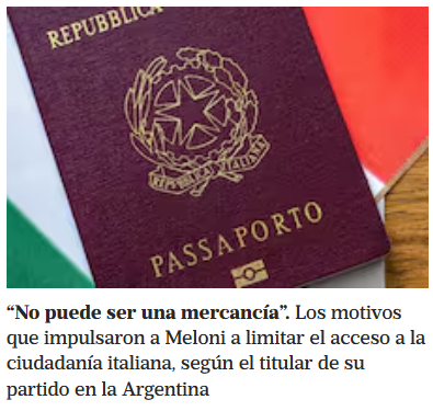 CarlosMaslaton's tweet photo. No soy italiano pero voy a opinar igual. Señores, los italianos responsables que gobiernan en Roma se cansaron de los pasaportes de conveniencia adquiridos por carambolas parentales y sin ningún conocimiento ni sentimiento respecto de lo que significa ser un nacional de la República Italiana. Y tienen razón. Millones que aplican para ésto lo ven como un mero "beneficio", en vez de como un regreso a la patria aunque se viva en la diáspora. Especialmente los de Argentina desconocen no solo el idioma italiano, ignoran la historia inclusive la reciente. No saben si Mussolini estuvo bien o mal. Ignoran la lucha de la Folgore en El Alamein. No han visto las películas del neorealismo, ni siquiera La Dolce Vita. No tienen ni puta idea de lo que fue el pentapartito, quiénes fueron Bettino Craxi, Aldo Moro o Giulio Andreotti. Menos leyeron la Constitución, el Himno increíble que tienen no les produce nada, si de casualidad viajaron se pasaron por el costado al Foro Romano y se limitaron a una foto de turista en el Coliseo y solo porque vieron Gladiador hecha por los yankees en Hollywood. De Florencia y el museo Uffizi, cero. De la comida, creen que es italiana la pasta espantosa que se sirve en Buenos Aires. Son una manga de caballos, con pocas excepciones. Comparen ustedes, garroneros de una nacionalidad cuya esencia ignoran, con nosotros los judíos. Tenemos derecho a regresar a Israel, por supuesto, siempre que demostremos que somos judíos, pero el otorgamiento de la ciudadanía va solo contra el ascenso efectivo a Jerusalem y la residencia en Israel. Un ius sanguinis perfecto pero no boludo. Los judíos sabemos entera nuestra historia nacional, hablamos hebreo, conocemos todo lo que pasa en Medio Oriente y estamos siempre en alerta por los exterminios que podamos sufrir, en cualquier país del mundo. Y, por supuesto, el servicio militar en Israel. Qué pasaría si Italia impusiese conscripción obligatoria, cuántos de ustedes seguirían bregando por el "pasaporte" solo para poder vivir donde se les cante en Europa sin que los jodan? Italianos, la nacionalidad de un país es para servir, no para pedir. Aprendan de los judíos o acepten como irreversible el proceso de licuación y desaparición histórica en que se encuentran, y no lloren si los árabes terminan dominando toda la península, desde el norte hasta el sur, solo por vuestra propia torpeza. Las advertencias fueron debidamente presentadas.