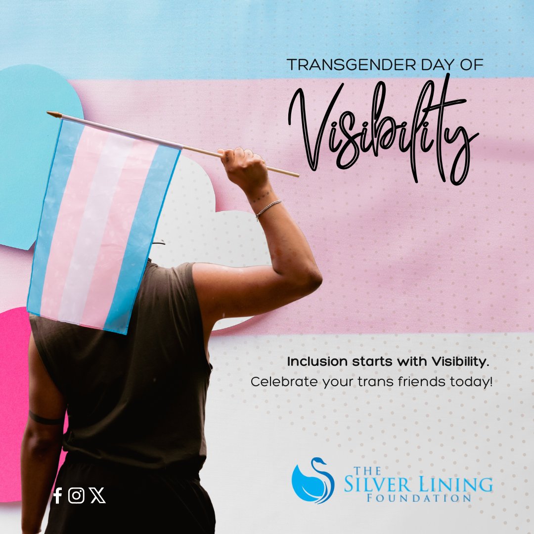 slftt's tweet image. Visibility is a powerful force for change. Trans people exist. Trans people persist. Trans beauty shines through! Today, we celebrate trans joy, resilience, and power. 🌈✨

Happy #TransDayOfVisibility 🏳️‍⚧️🩵🩷🤍

🔗: silverliningtt.com/tdov-2025/