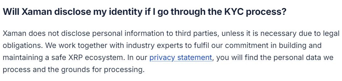 🚨 Announcement 🚨

Our dev has fully KYC’d the escrow wallet. Which means <a href="/XamanWallet/">Xaman® Wallet 🪝</a> will share personal info with third parties for ANY legal issues !

This means projects don’t have to stress — everything’s set up and secure so you can focus on growing and delivering.