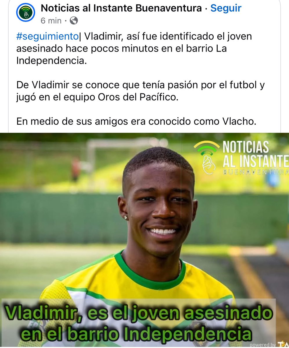 Jhon Jairo Caicedo (@jhonjcaicedo_) on Twitter photo Pdte <a href="/petrogustavo/">Gustavo Petro</a> Vpdt <a href="/FranciaMarquezM/">Francia Márquez Mina</a> actúen rápido Buenaventura
¿ Que esperan, nuevas elecciones para alzar banderas de inclusión y promesas para nuestra tierra ? Están acabando con la vida y los sueños de los jóvenes Pdte <a href="/petrogustavo/">Gustavo Petro</a> Vpdt <a href="/FranciaMarquezM/">Francia Márquez Mina</a> actúen rápido Buenaventura
¿ Que esperan, nuevas elecciones para alzar banderas de inclusión y promesas para nuestra tierra ? Están acabando con la vida y los sueños de los jóvenes