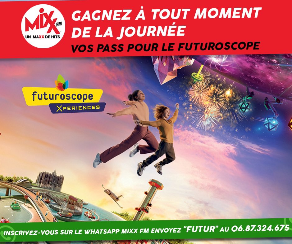 MixxFmFrance's tweet image. MIXX FM vous offre vos invitations pour le @futuroscope 🤖👾
Pour jouer : Follow @MixxFmFrance + RT 😍 Bonne chance à tous 🍀❤️