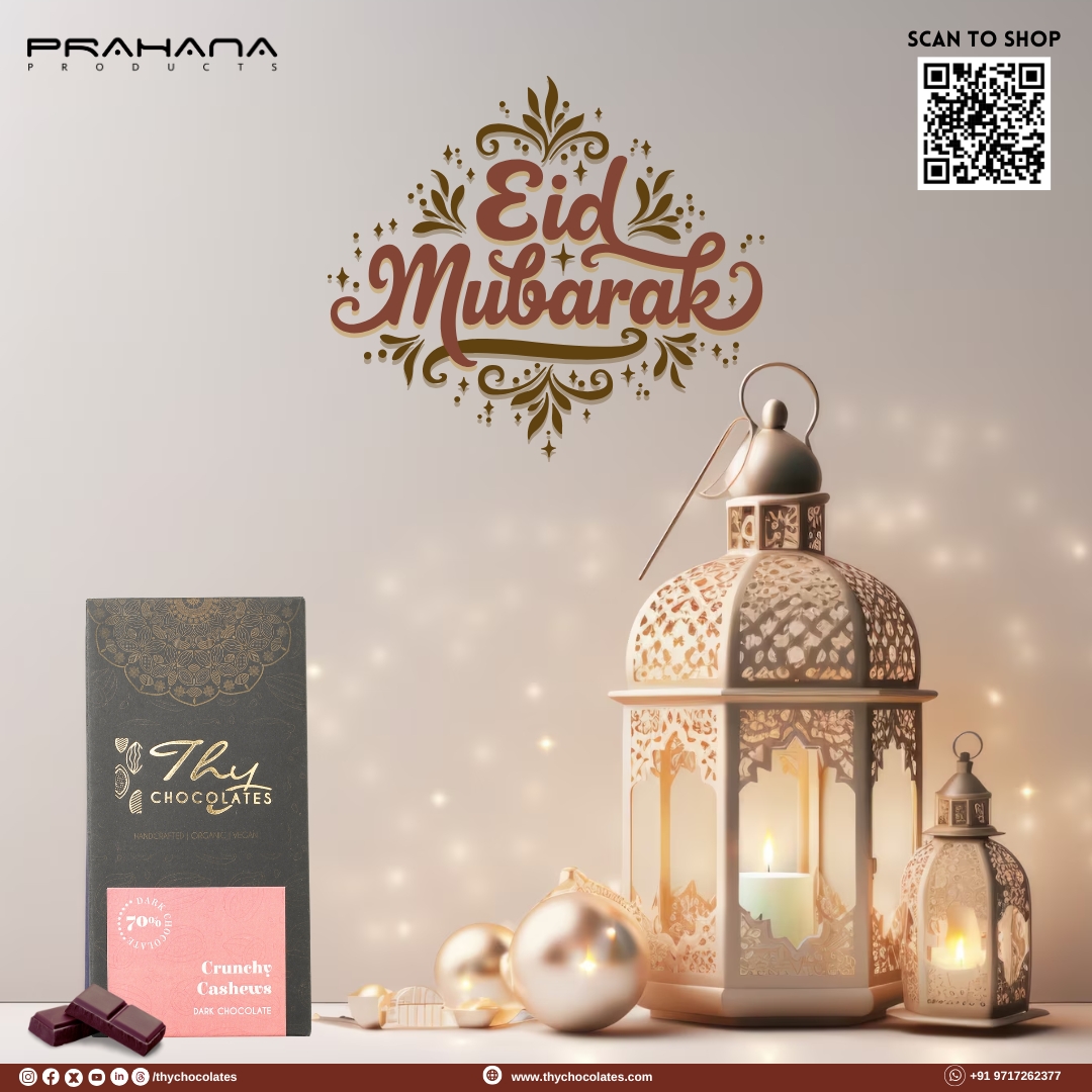 This #Eid, celebrate the sweetness of togetherness with moments filled with love, laughter, and indulgence. May your hearts and homes be happy, and may every bite of our guilt-free goodness be with Thy Chocolates! 🍫💛
#EidMubarak   #ThyChocolates #Eid2025