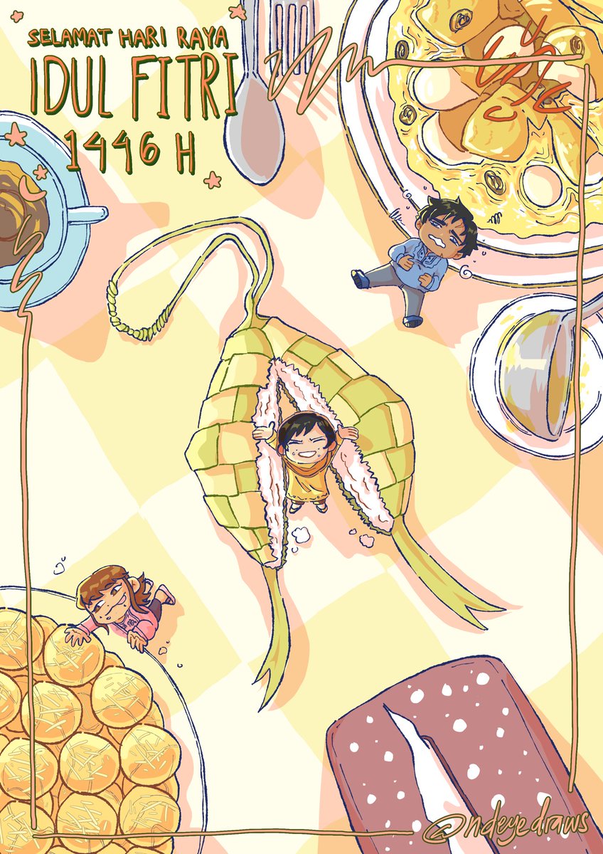 Eid Mubarak from chibi Trio Yudeci! 🥰

I hope, in this very blessed day, Allah grants us happiness, and freedom to those who are oppressed. Aaamiin 🤲

Mohon maaf lahir dan batin, semua! Maaf kalau aku ada salah kata ataupun perbuatan 🙏

#artidn #EidMubarak #OC