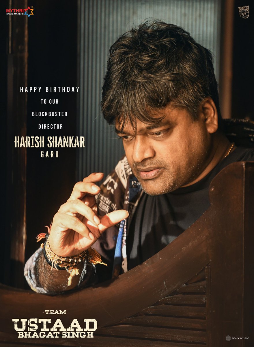 Ustaad Bhagat Singh (@ubsthefilm) on Twitter photo Happy Birthday to our blockbuster director <a href="/harish2you/">Harish Shankar .S</a>, who redefined mass and heroism with his unique writing ❤🔥
-- Team #UstaadBhagatSingh 💥 Happy Birthday to our blockbuster director <a href="/harish2you/">Harish Shankar .S</a>, who redefined mass and heroism with his unique writing ❤🔥
-- Team #UstaadBhagatSingh 💥