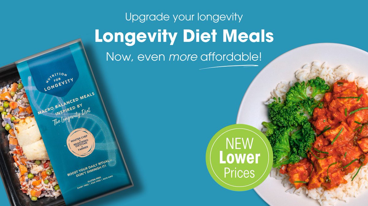Healthy aging is our mission, and accessibility is the goal. We’ve reduced the prices of our subscription meal plans - so everyone can enjoy the convenience of receiving longevity-supporting meals straight to their door.
Meal plans: nutritionforlongevity.com/collections/me…

#nutritionforlongevity