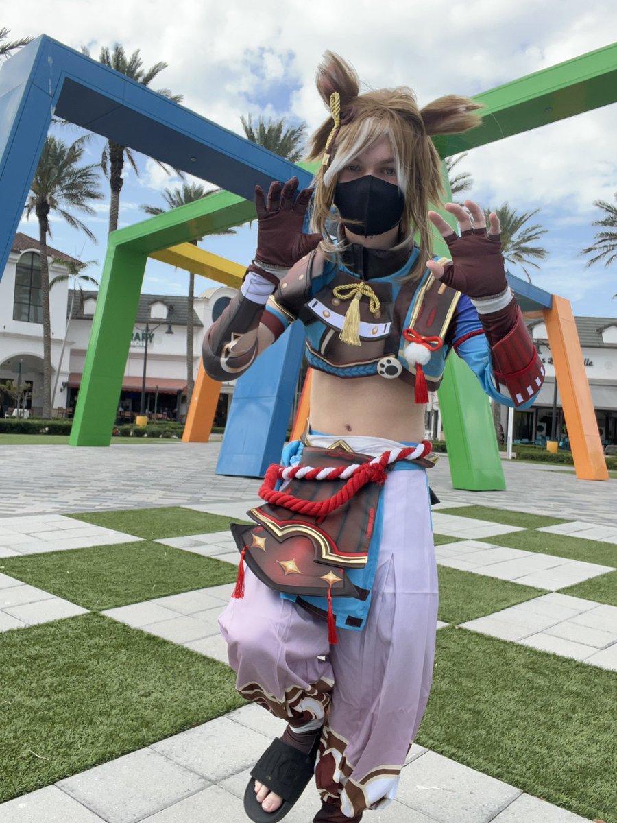 Athena_Funposts's tweet image. Gorou cosplay shoot