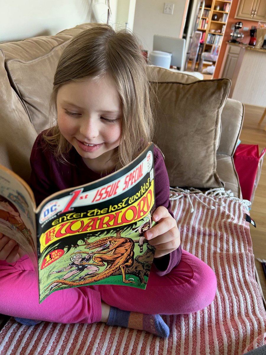 My art school chum Art Tyska sent this photo of his granddaughter Elsa with the caption: "Teaching my granddaughter to read the classics."

Way to go, Art. Hard to believe it's been 50 YEARS!
Mike