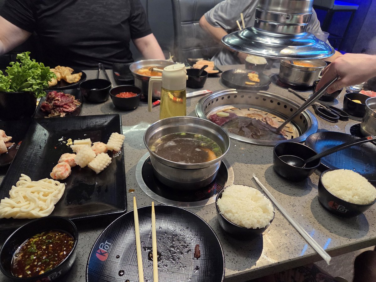 PupArthur1's tweet photo. Korean bbq with the pups!

#pup #pupplay #puplay #gay #gaypup #kpot #koreanbbq #food https://t.co/6K67mJv6mS