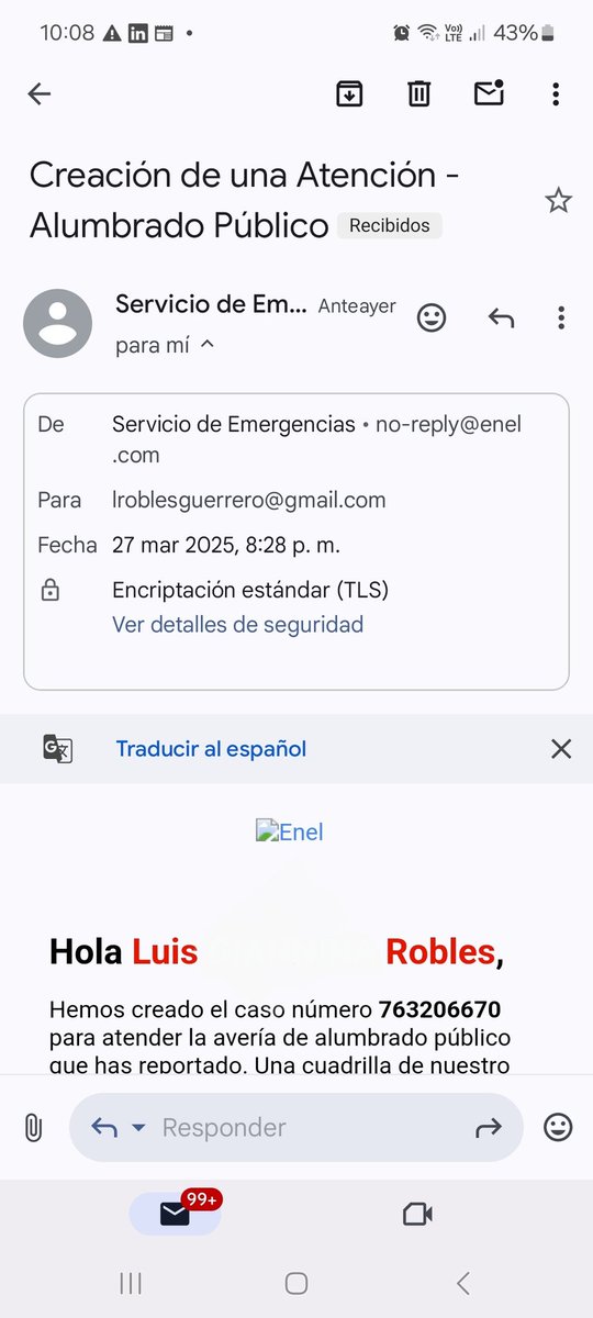lroblesguerrero's tweet photo. #pluz o #Enel cualquiera sea el nombre de quien brinde el servicios de energía eléctrica. Brinda el servicio y cobra por supuesto; pero el alumbrado público en Pueblo Libre calle Daniel Hernandez cuadras 13 a 10 NO hay desde hace 5 noches, exponiendo a los vecinos a delincuencia. https://t.co/koyg92gU12
