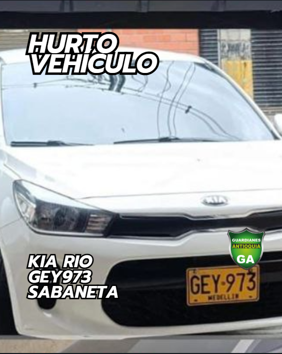 Guardianes_Ant's tweet photo. #HurtodeVehiculo | KIA RIO BLANCO GEY973 SABANETA
@PoliciaMedellin @seguridadmed https://t.co/7EQAkjtzJ0