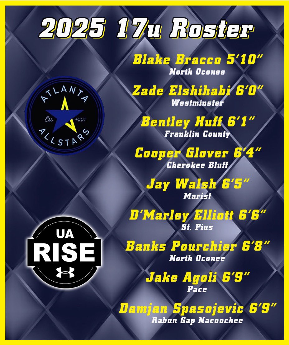 C. Miller (@atlallstars_) on Twitter photo 2025 17(u) ATLANTA ALLSTARS ROSTER
Commitment, sacrifice and hard work for each other. TEAM FIRST! ALL IN! @risecircuit <a href="/OTRHoops/">On the Radar Hoops Events</a> <a href="/RYZEHoops/">RYZE Hoops</a> <a href="/hoopseen/">HoopSeen</a> <a href="/Phenom_Hoops/">Phenom Hoop Report</a> <a href="/AtlAllStars_/">C. Miller</a> 2025 17(u) ATLANTA ALLSTARS ROSTER
Commitment, sacrifice and hard work for each other. TEAM FIRST! ALL IN! @risecircuit <a href="/OTRHoops/">On the Radar Hoops Events</a> <a href="/RYZEHoops/">RYZE Hoops</a> <a href="/hoopseen/">HoopSeen</a> <a href="/Phenom_Hoops/">Phenom Hoop Report</a> <a href="/AtlAllStars_/">C. Miller</a>