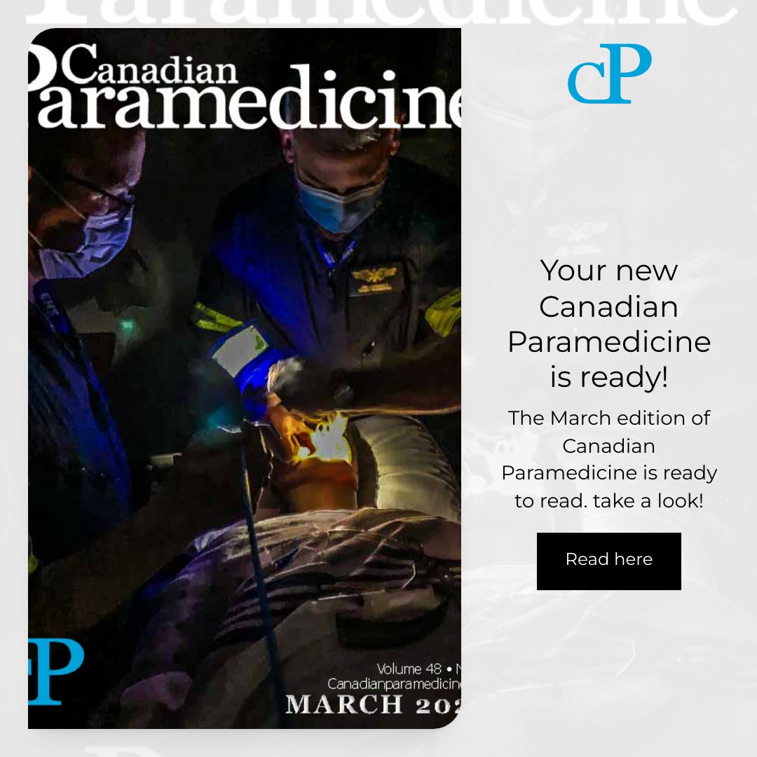 The March edition is here! Dive in to explore how COPR is transitioning to the new framework and discover the amazing operations of the Novia Socita Critical Care Units! Don't miss out! #CanadianParamedicine #COPR #CriticalCare #HealthcareInnovation #EHSNS