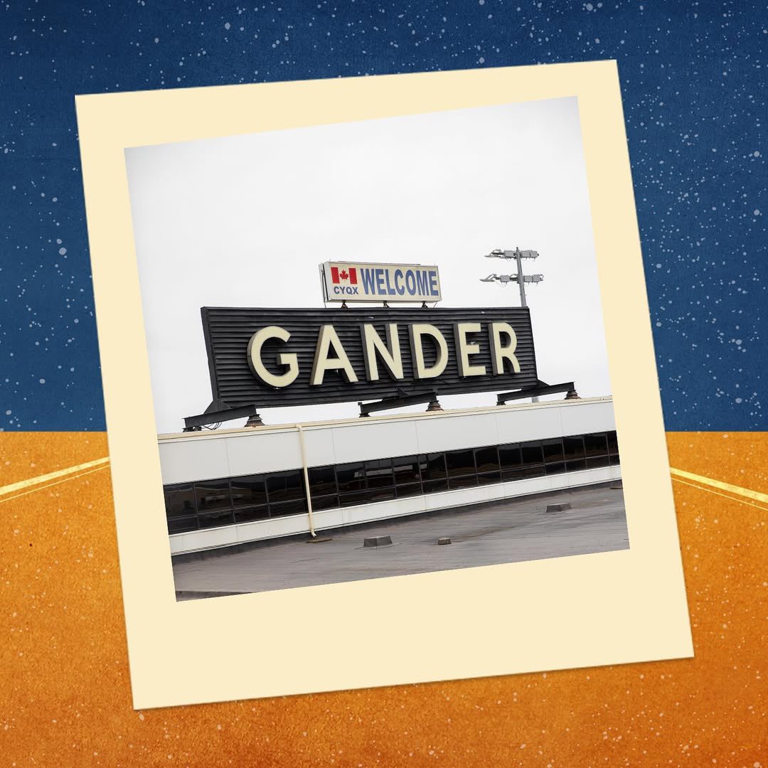 “There’s an airport – it used to be one of the biggest airports in the world. And next to it, is a town called Gander.” 📍 #YouAreHere #StopTheWorld