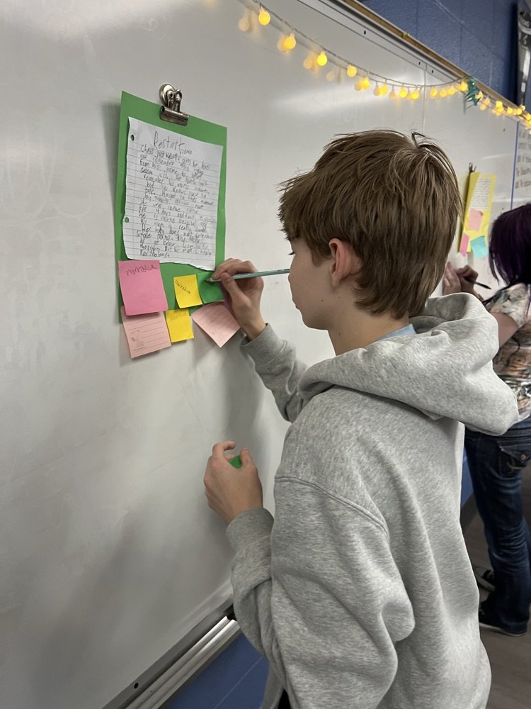 MrsSyron's tweet image. Writing about writing in 8th grade last week to analyze author&apos;s purpose #LimitlessLearning