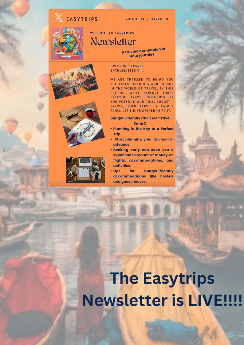 easytripsrbg's tweet photo. It is Live !!!!!!!
The first edition of the Easytrips Newsletter is here,
bringing insights to make every trip more affordable and easy.
Have a look. 👇
https://t.co/jozSGCK6vh
#newsletter #travelnewsletter #easytrips https://t.co/hWjUdqJy6W
