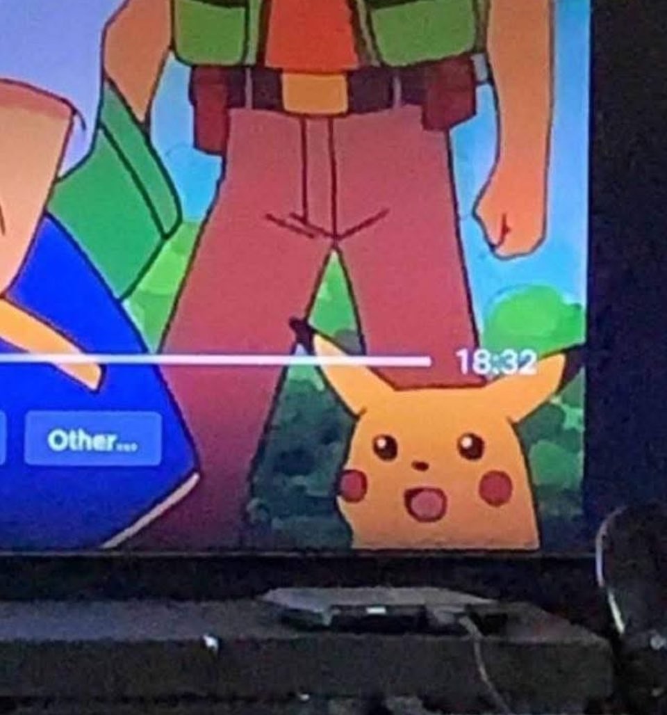 Found the pikachu meme!

S1 ep10 4:02!