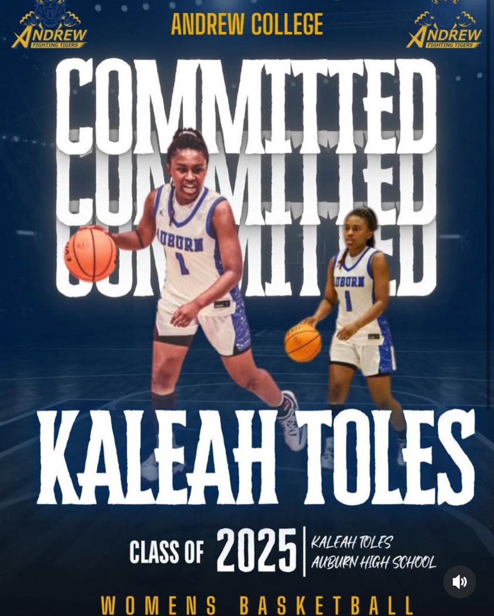 Congratulations to Kaleah Toles on her commitment to Andrew College! 💙🤍