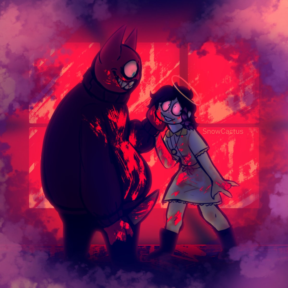 NotBeeity's tweet photo. Comm I got from @SnowCactusCat (MY AWESOME AND COOL BROTHER) #bobvelseb #spookymonth #oc #spookymonthoc #bobvelsebxoc #ocxcanon https://t.co/wwxjnAGFDI