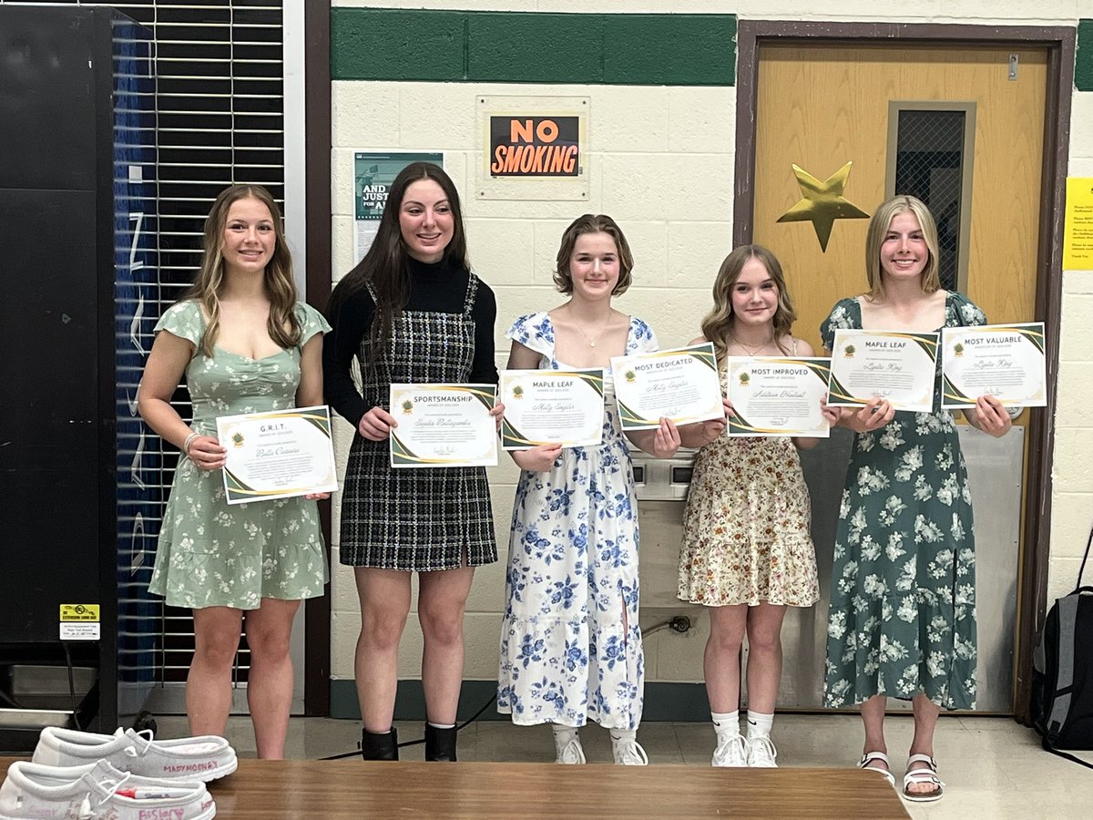 Award Winners:

Bella:  G.R.I.T Award
Sophie: Sportsmanship Award
Molly:  Maple Leaf Award
Molly:  Most Dedicated Award
Addie: Most Improved Award
Lydia:  Maple Leaf Award
Lydia:  MVP Award