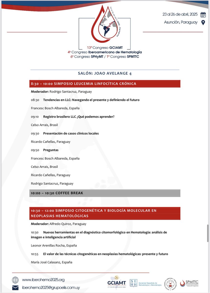 Sociedad Paraguaya de Hematología y M.T. (@hematologiapy) on Twitter photo 