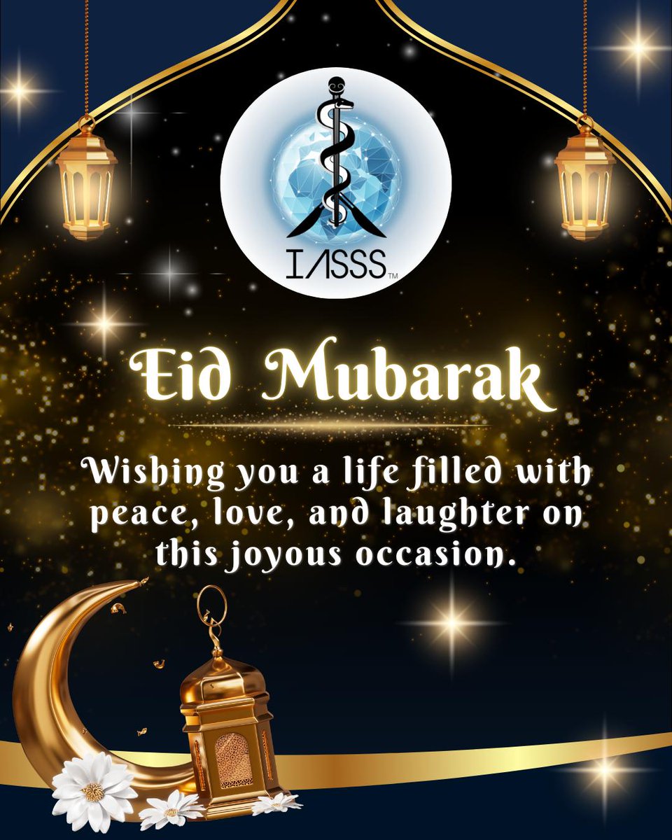 🌙✨ Eid Mubarak from IASSS Family! ✨🌙
May this Eid bring joy, prosperity, and togetherness to you and your loved ones. Let’s celebrate unity, compassion, and new beginnings! 💛🕌 

#IASSS #EidMubarak
#iasss_festival2025