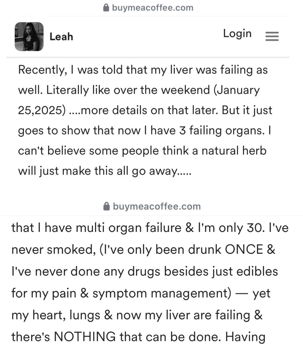 ExposingTheHarm's tweet photo. A list of all the illnesses Taleah McKnight has lied about dating back 8years‼️&amp; how she scammed @SZA with these lies. No “update” is new 🤥

-Tumors on lungs
-Kidney failure
-Lung failure
-Congestive Heart failure
-Liver failure
-Sickle cell Anemia
-Lupus
-Crohns
-Chronic sepsis https://t.co/zpxczoVCdE
