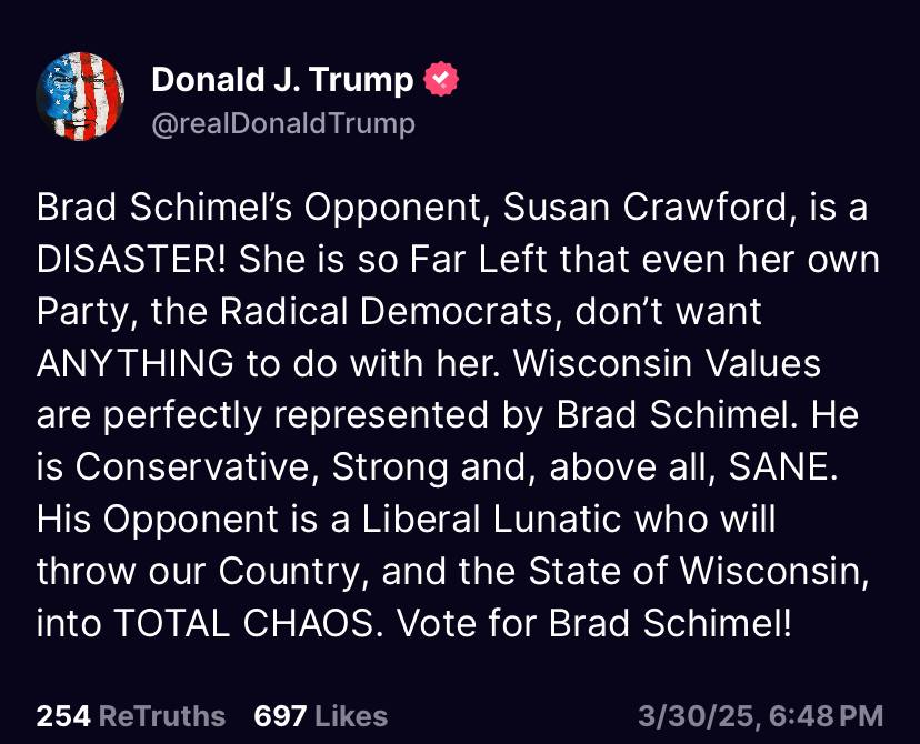 Vote for common sense. Vote Brad Schimel, Wisconsin!!

Download the TPAction app and start calling conservatives who haven't voted yet. This election is all about turnout. Who wants it more? 

TPAction.com/app