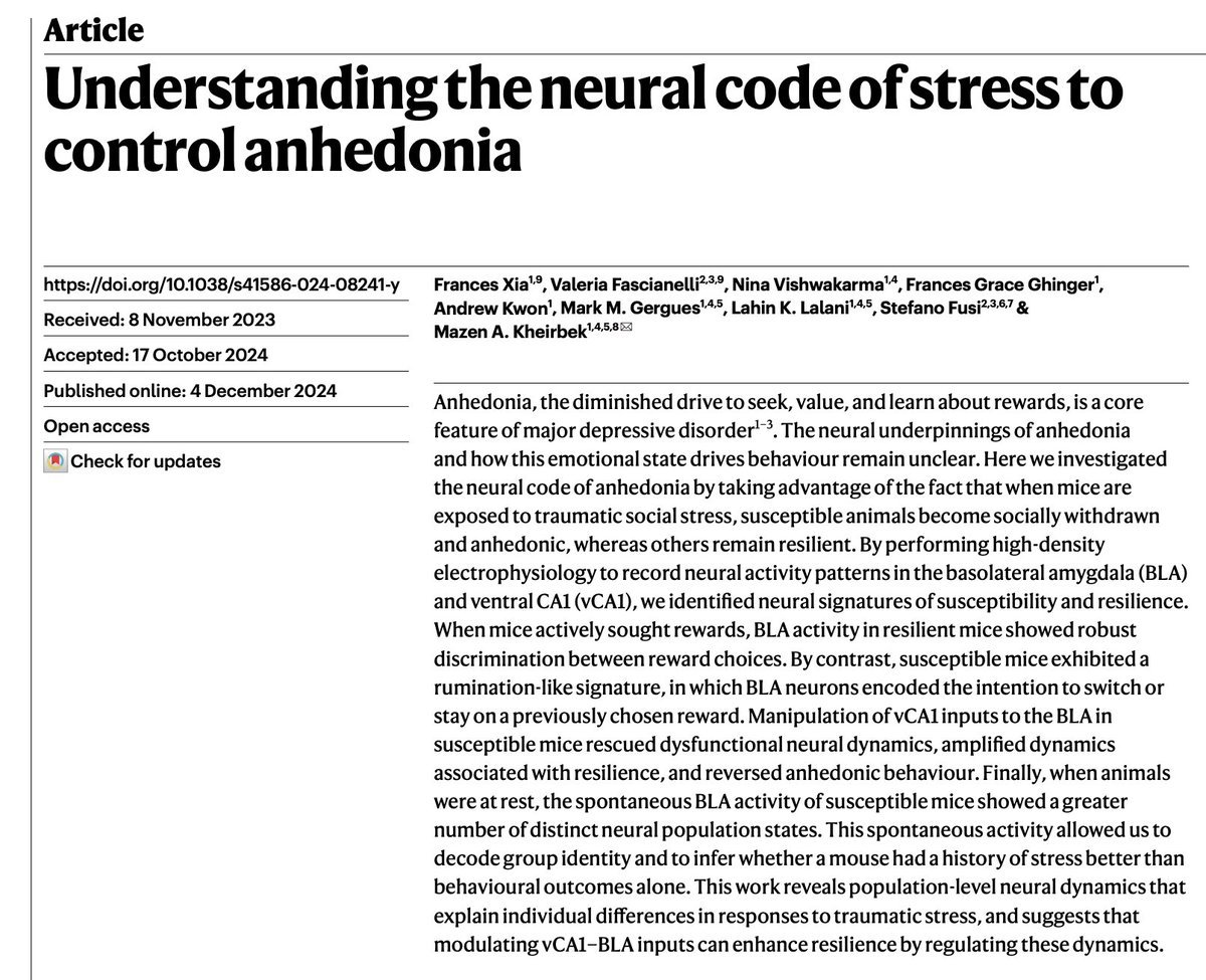 Stress can either forge resilience or trigger depression. A captivating <a href="/Nature/">nature</a>  study reveals that a hippocampal-amygdala pathway encodes the resilience trait, and stimulating this circuit can even reverse stress-induced depression.