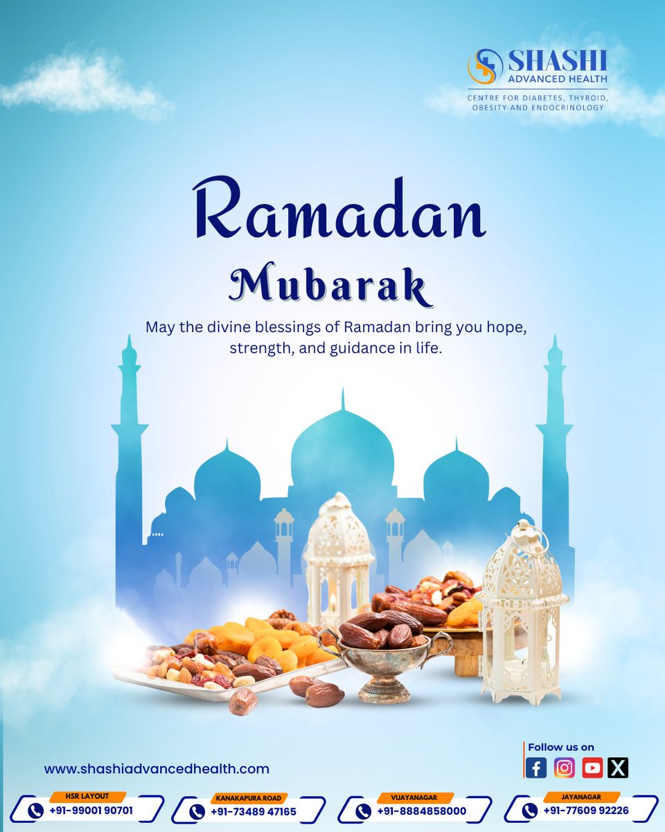🌙 Eid Mubarak
Wishing you peace, joy, and good health on this blessed occasion.
#EidMubarak #Shashiadvancedhealth #Eid2025