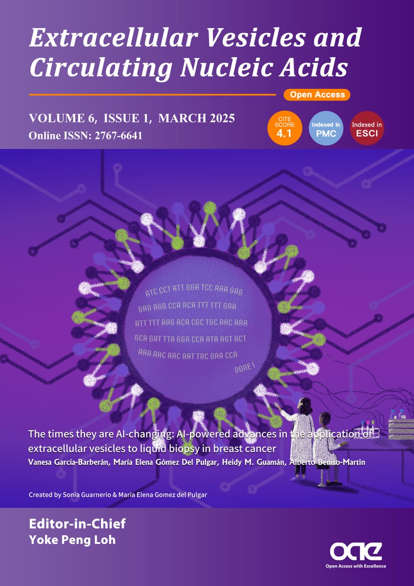 🚀 Excited to announce the release of #EVCNA Volume 6, Issue 1 (March 2025)! Dive into 16 high-quality articles showcasing the latest advancements in #Extracellular Vesicles (#EVs) research. 
🎉Explore cutting-edge insights and breakthroughs here：oaepublish.com/volumes/evcna.…