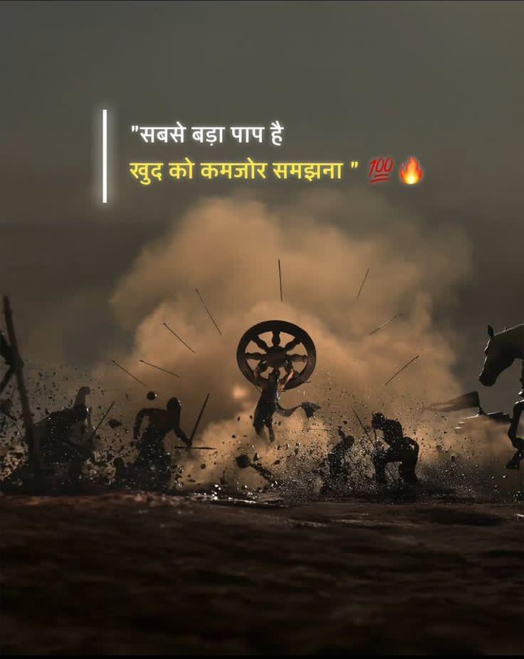 सबसे बड़ा पाप है 
खुद को कमजोर समझना