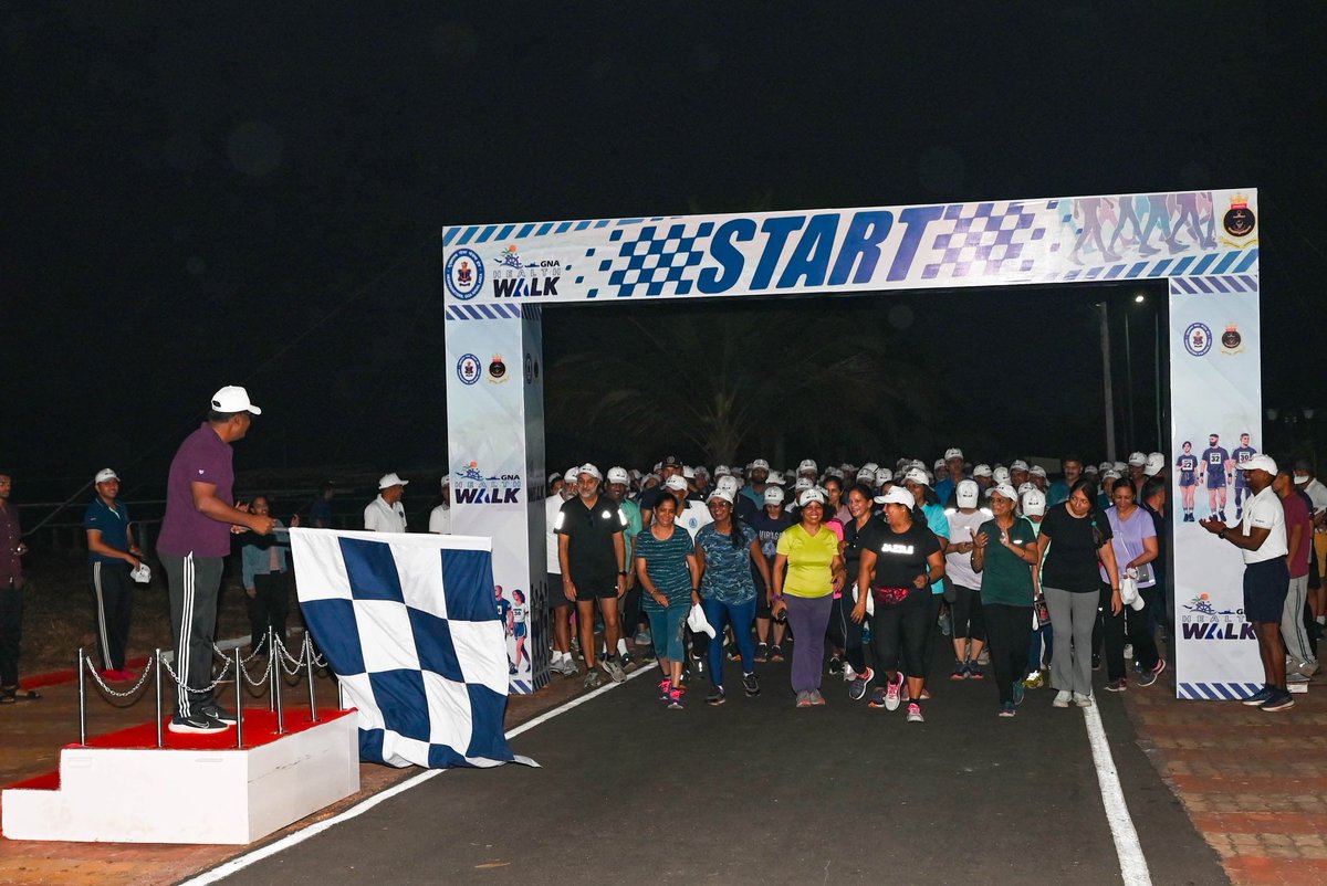 IN_GNA's tweet photo. A Health Walk under the aegis of #HQGNA was conducted on 15 Mar and 29 Mar 25 at #INS Hansa #Varunapuri with participation from over 500 Officers, Sailors and family members. The event was flagged off by RAdm Ajay D Theophilus, #FOGA #Goa. https://t.co/Tzdyz2PPRv
