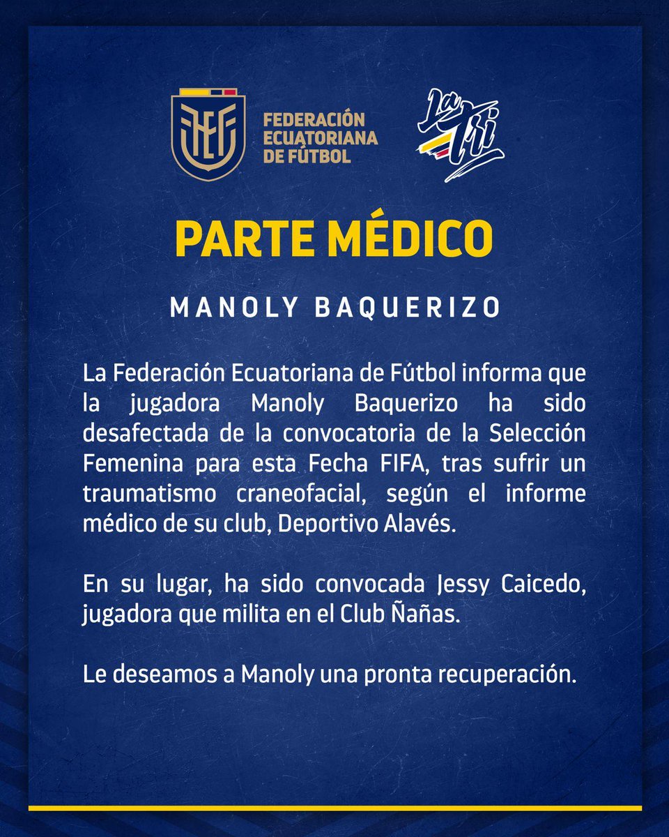 Parte médico - Manoly Baquerizo