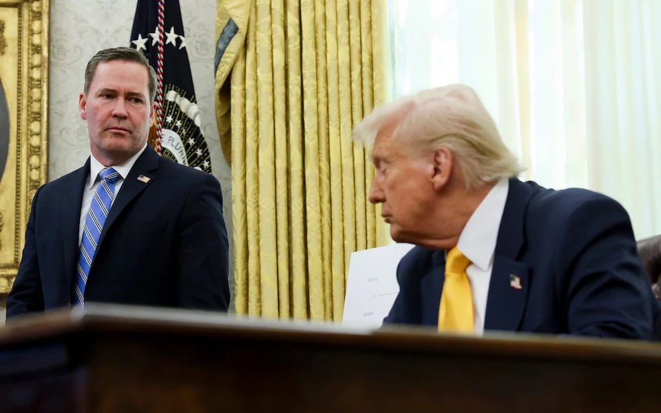 BREAKING: The WSJ reports that Trump’s National Security Adviser, Mike Waltz, created and hosted “multiple other sensitive national security conversations” on Signal with cabinet members—on military operations, as well as on a peace deal between Russia and Ukraine.