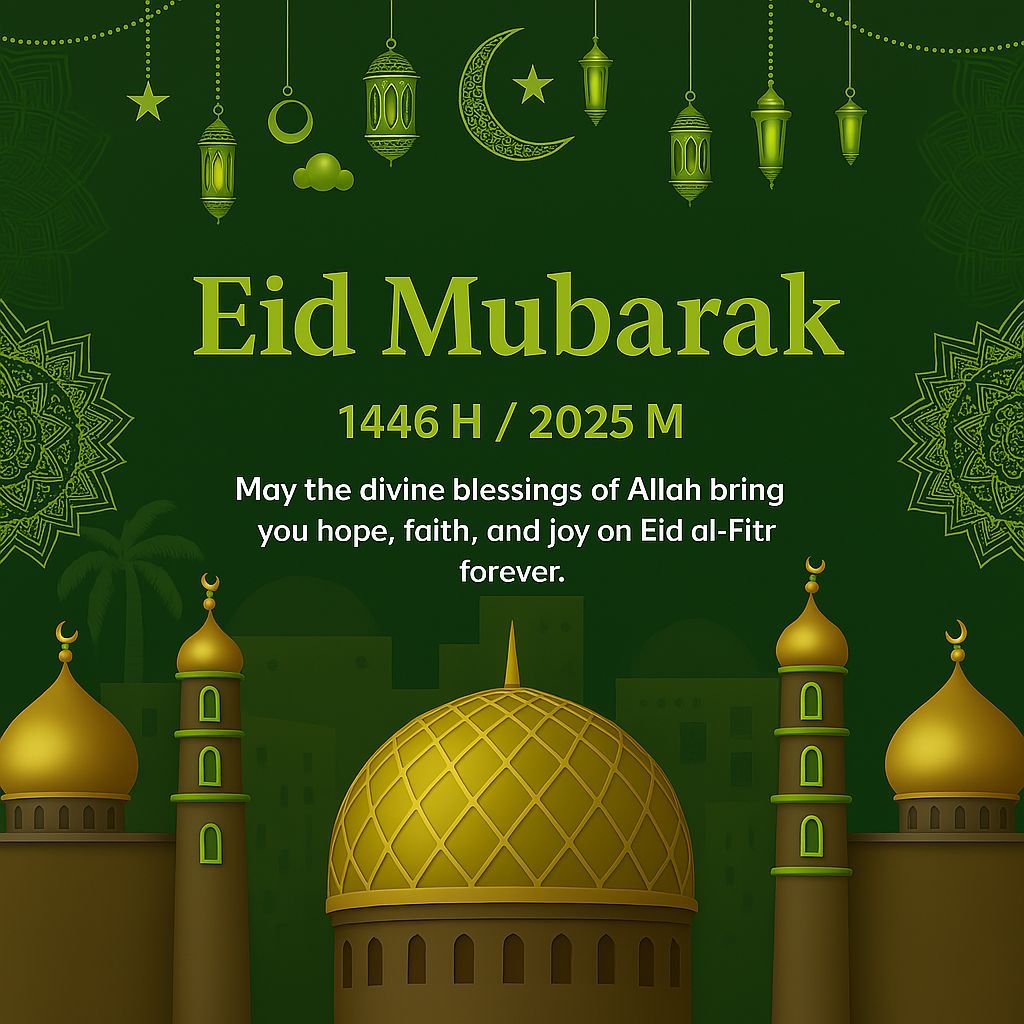 DevelopiosA's tweet image. Eid Mubarak from all of us at Developios!
As we celebrate this occasion, may your homes be filled with love, your hearts with peace, and your year with endless blessings.🌙 
Wishing you and your loved ones a happy and prosperous Eid!
 #EidMubarak #Eid2025 #Developios