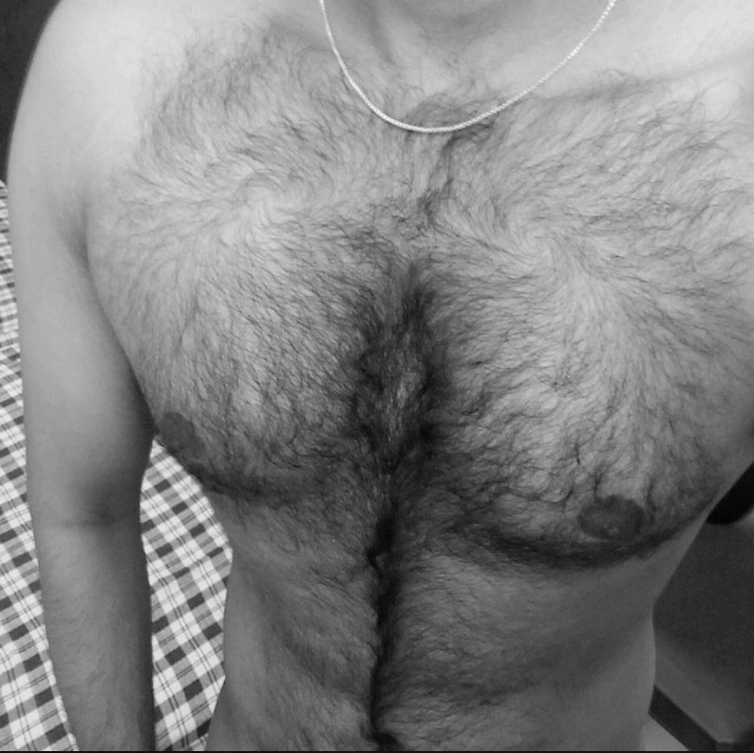 Hairy chest...