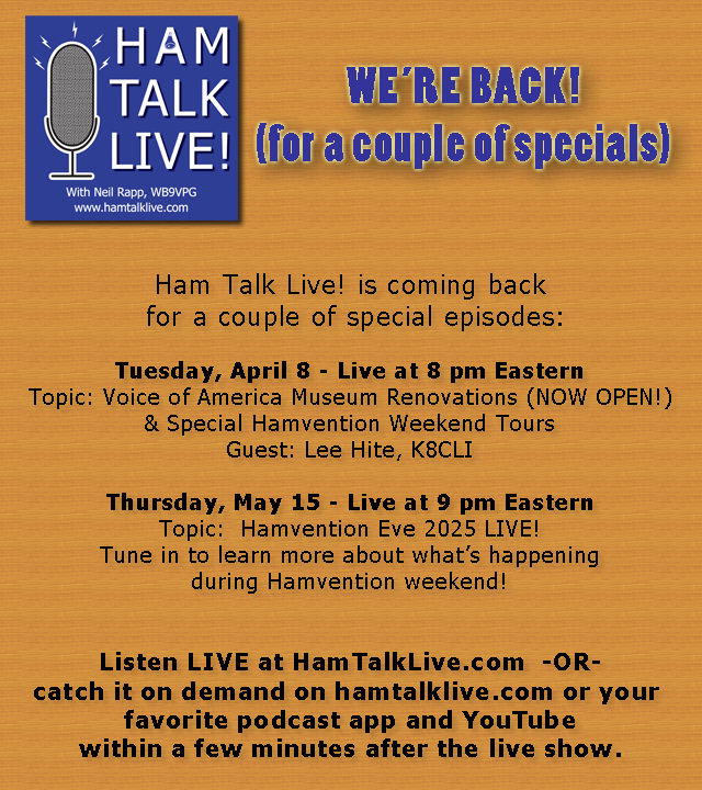 Ham Talk Live! tweet media