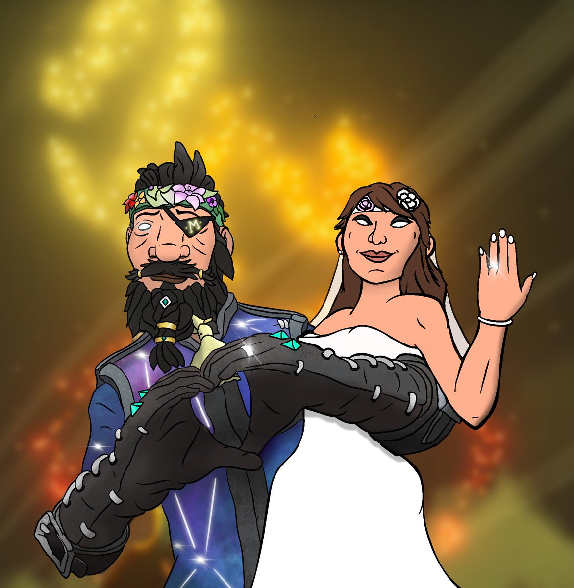 Congrats to two legendary #SeaOfThieves pirates, <a href="/DJTiDi/">| TiDi |</a> and <a href="/ooharmi/">NaviBluxKitty</a> on their wedding!!

This happy event calls for an update!