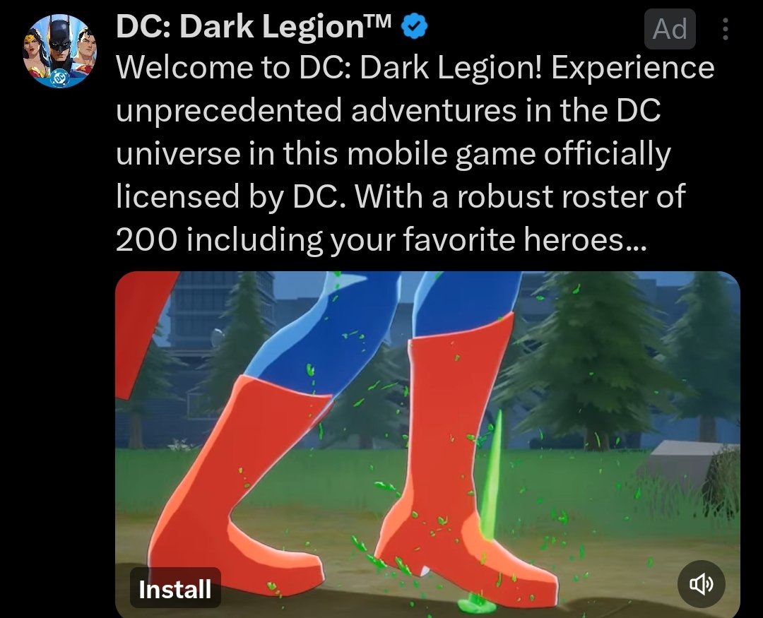 BlueFlareTempy's tweet image. seeing these mobile ads torture superman has been the best part of opening this app lately