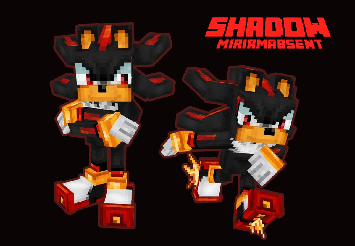 I made this just for fun.
Shadow the Hedgehog.

#Blockbench #Minecraft #SonicTheHedgehog