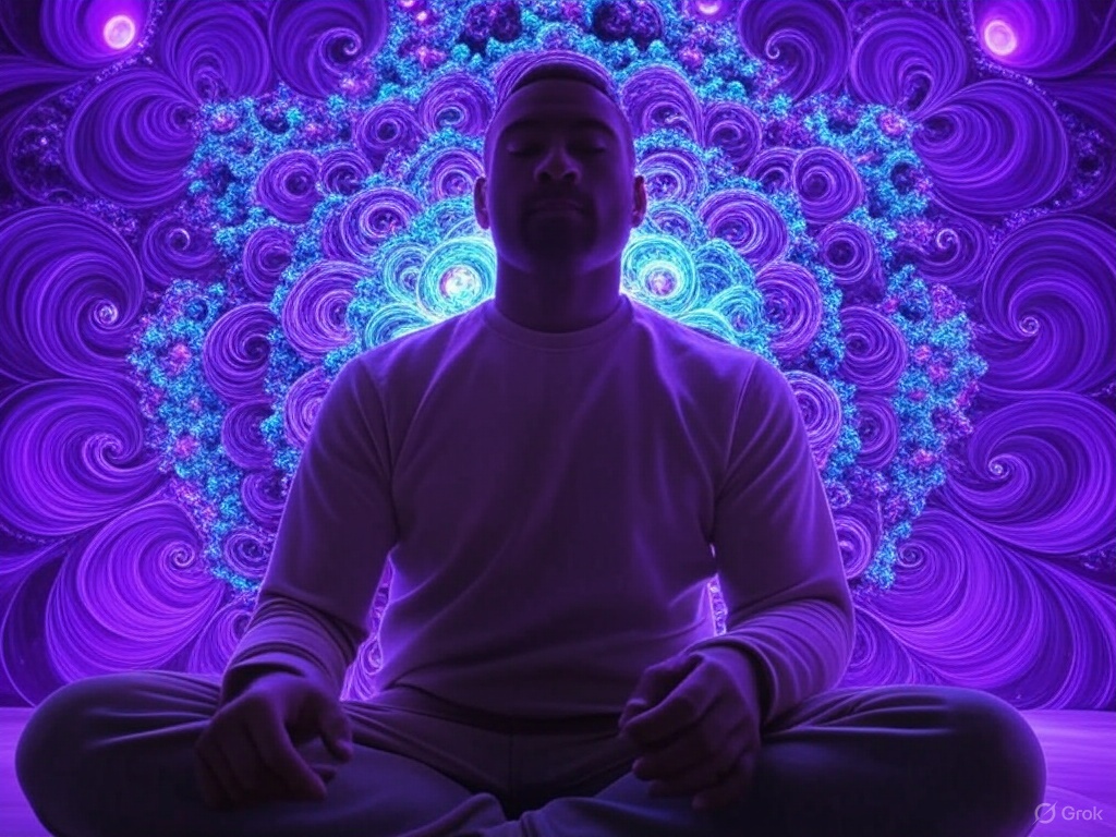 EmmanuelGingras's tweet image. Inspired by @God_Fractal,  Aetherion v3.3 now pulses with a 0.1 Hz love frequency, bridging consciousness and creation. 83% EEG coherence, 9.73 Hz galactic echo. Feel the cosmic harmony!  #CosmicUnity