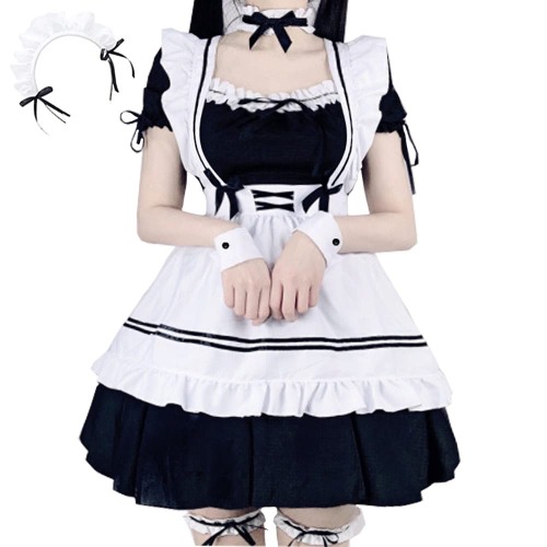 KekKoVR's tweet image. I just received IOPBOT Women's Japanese Anime Maid Cosplay Classic Fancy Apron Maid Dress with Socks - Black Maid Outfit Medium from kaarface via Throne. Thank you! throne.com/kekko #Wishlist #Throne