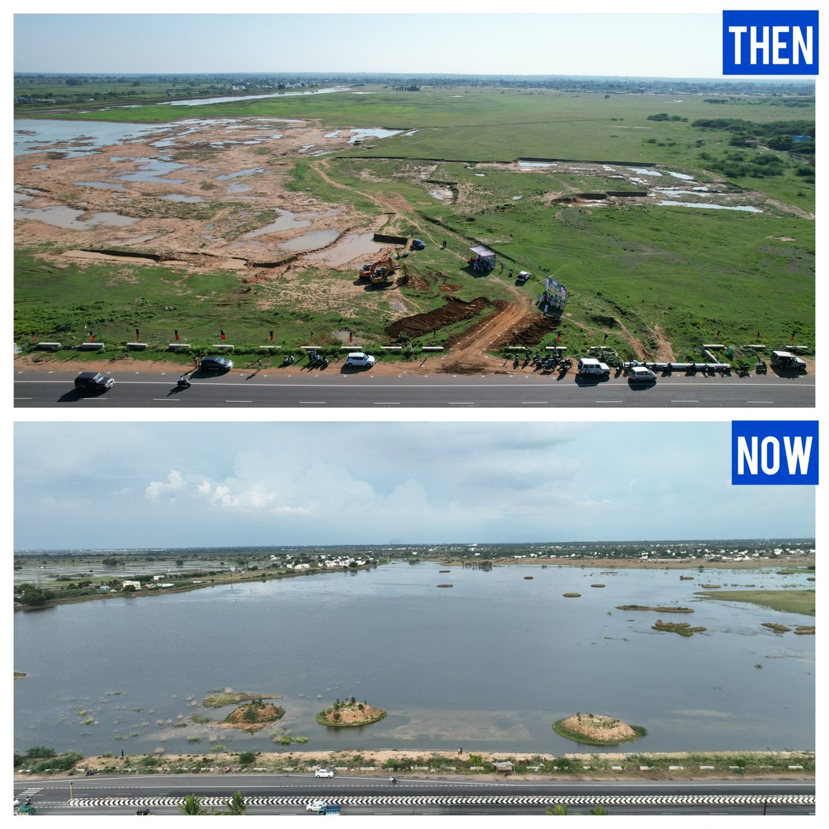 “Restored a 377 acres lake, 5 km from Trichy airport”

“This is our 177th Waterbody restoration project out of the 250 projects that we have done so far”

Guntur lake in Guntur, Trichy - Pudukkottai NH (5kms from Trichy airport) was not maintained for years. After our restoration